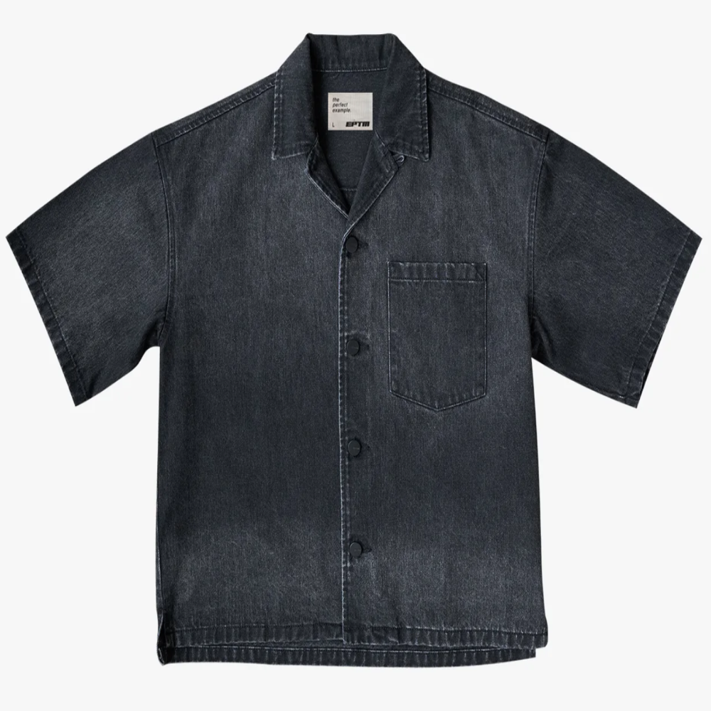 EPTM Boxy Denim Shirt (Black)