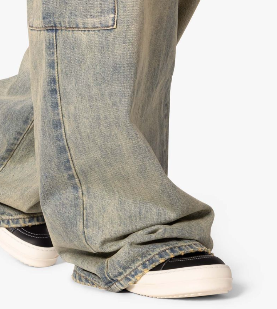 MNML Void Baggy Cargo Denim (Md Blue)