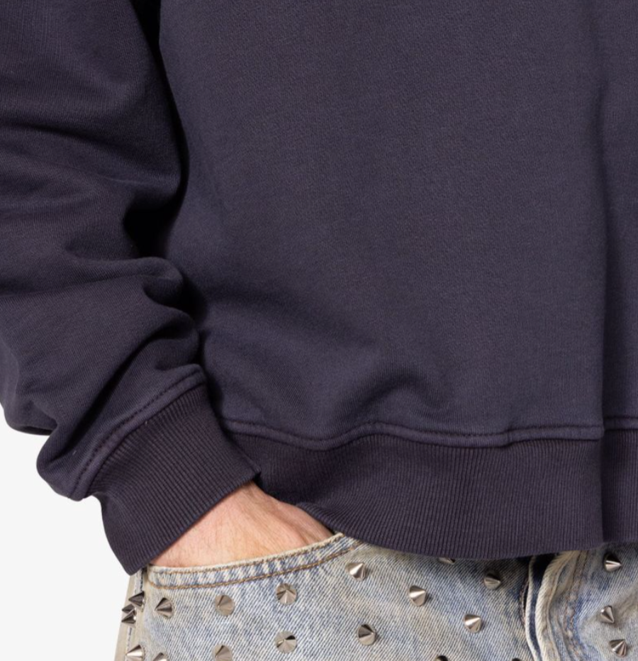 MNML Contrast Crewneck Hoodie (Navy/Grey)