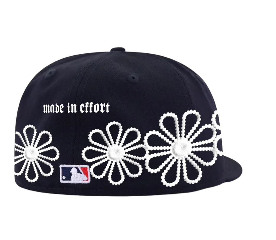 Made in Effort Pearlz NY Yankee Fitted (Navy)