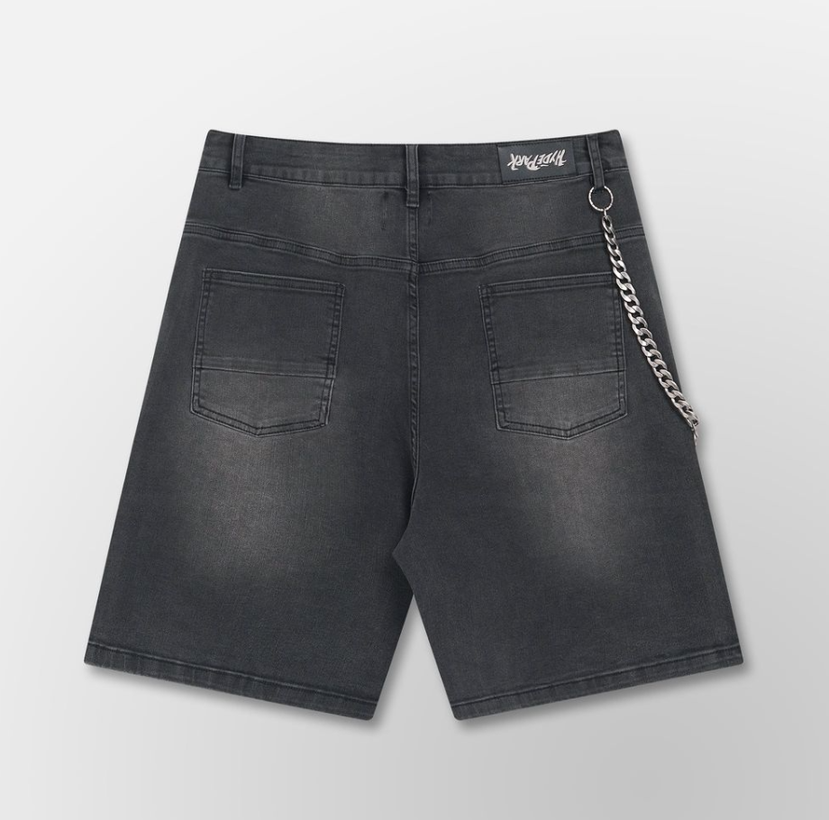 Hyde Park Studded Park Velocity Denim Short (Black)