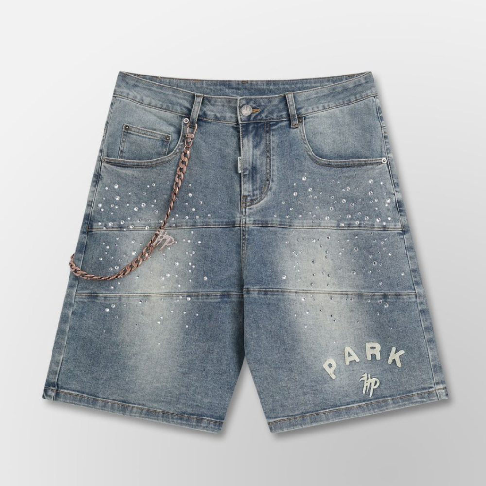 Hyde Park Studded Park Velocity Denim Short (Blue)