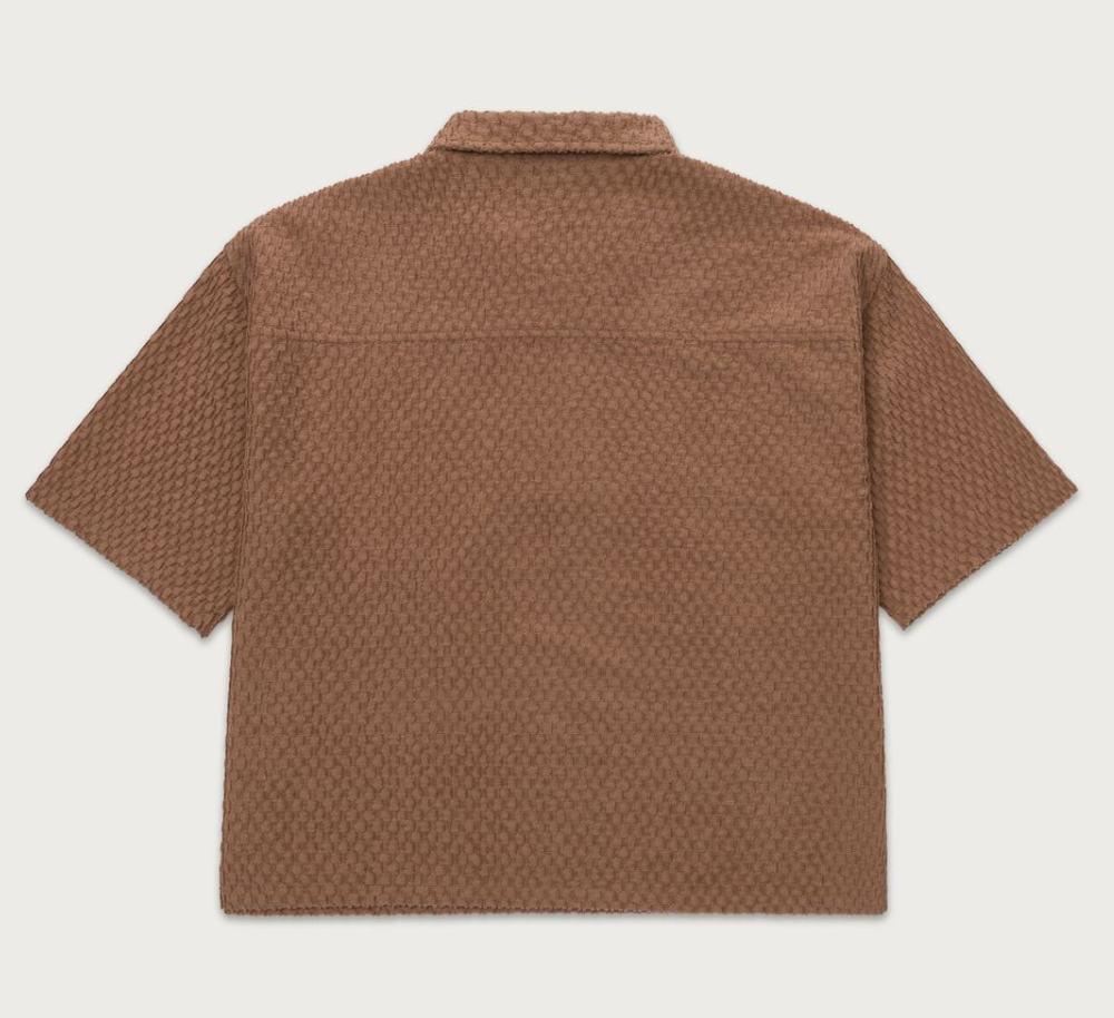 Honor The Gift Textured Knit Qtr Zip (Brown)