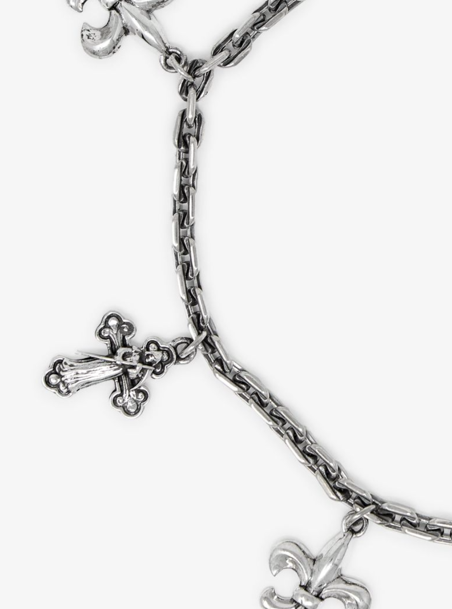 MNML Gothic Sterling Silver Charm Bracelet