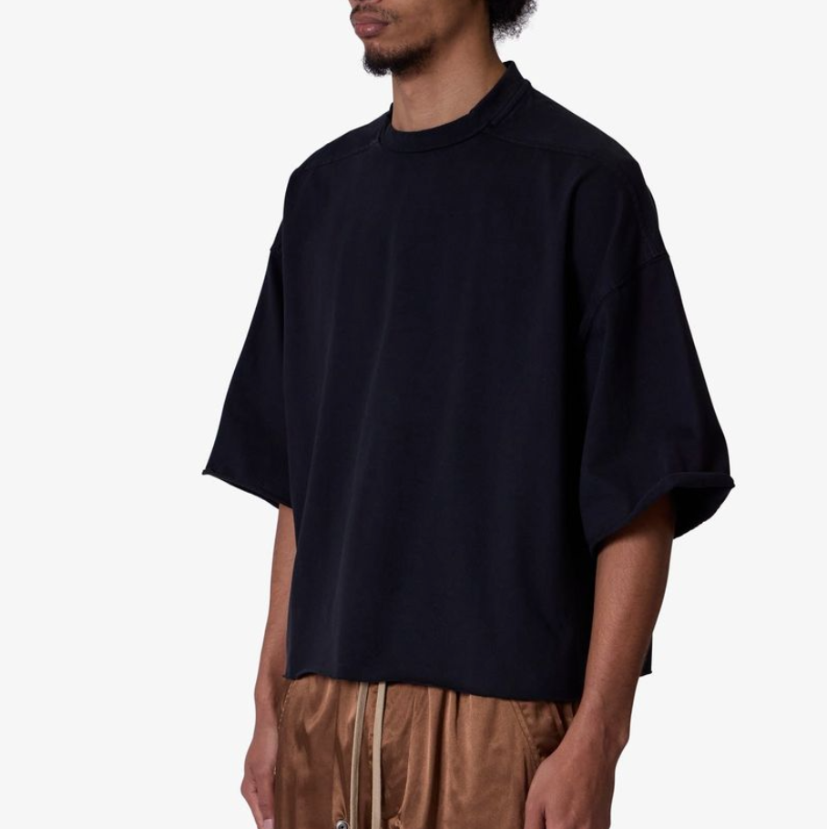 MNML Oversized Raw Hem Tee (Washed Black)