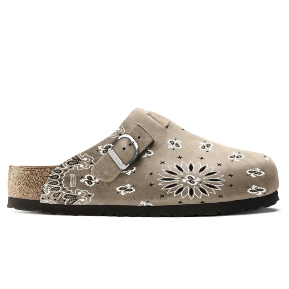 Bravest Studios Camel Suede Paisley Clog