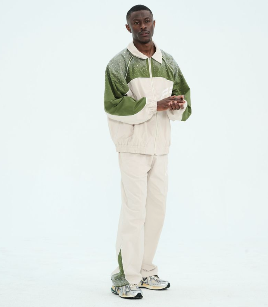 Rvs Labs "Astral" Zip Windbreaker (Cream/Green)