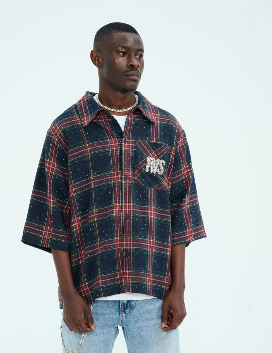 Rvs Labs "Lumière" Flannel (Navy/Crimson)