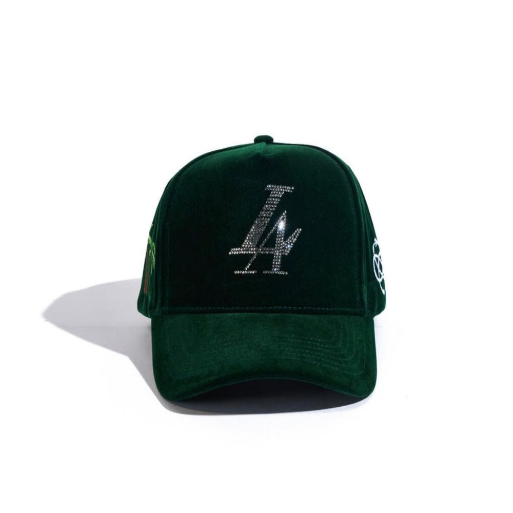 Reference paradise LA green velour hat