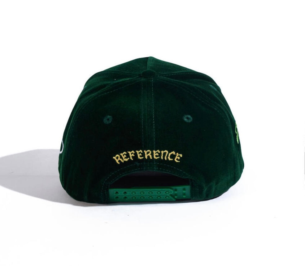 Reference paradise LA green velour hat