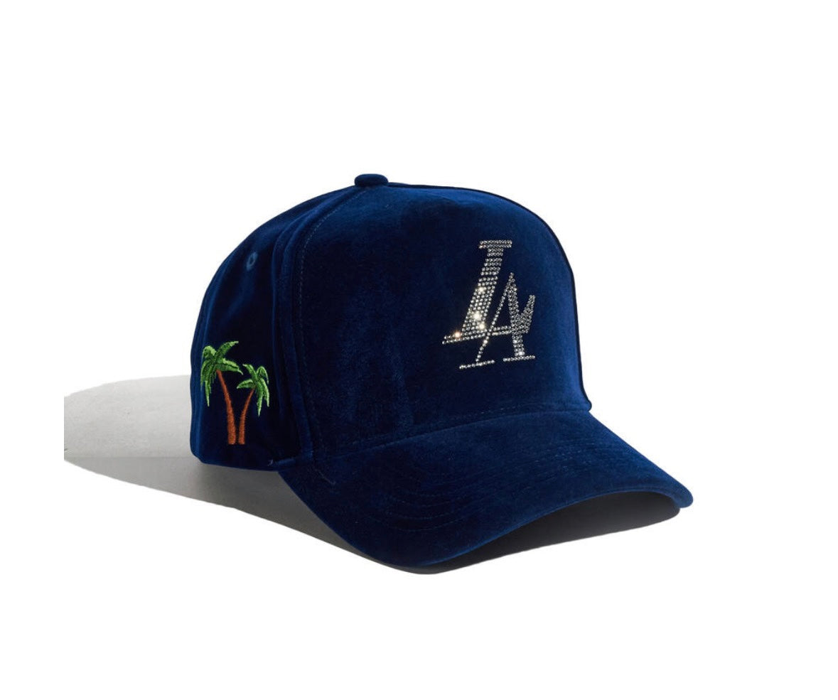 Reference paradise LA navy velour hat