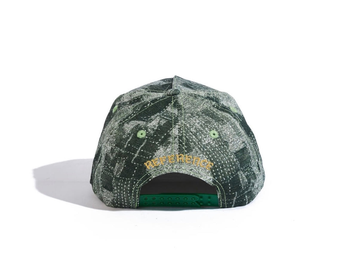 Reference paradise LA denim hat green