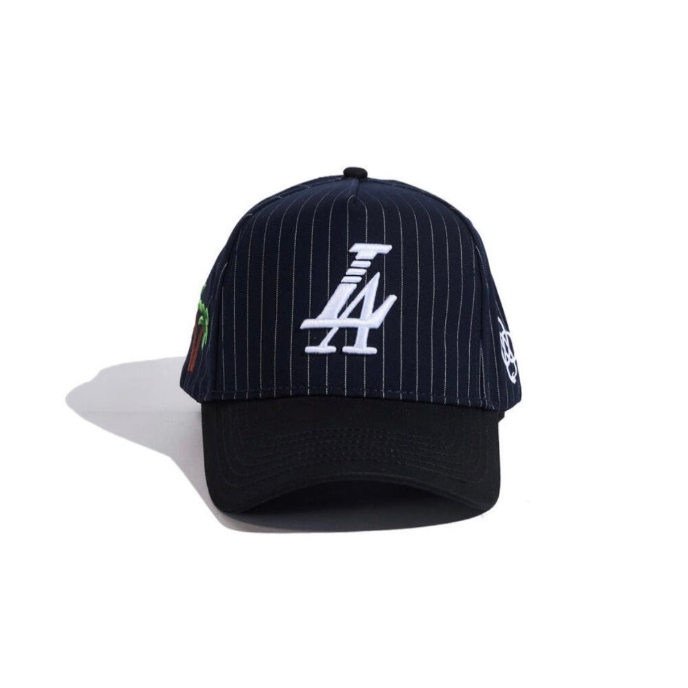 Reference paradise LA hat navy pinstripe