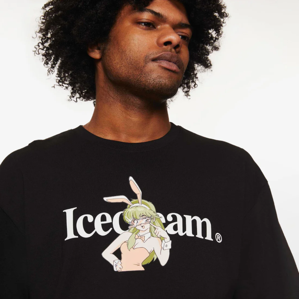 Icecream Running Dog Glasses S/S Tee (Black)