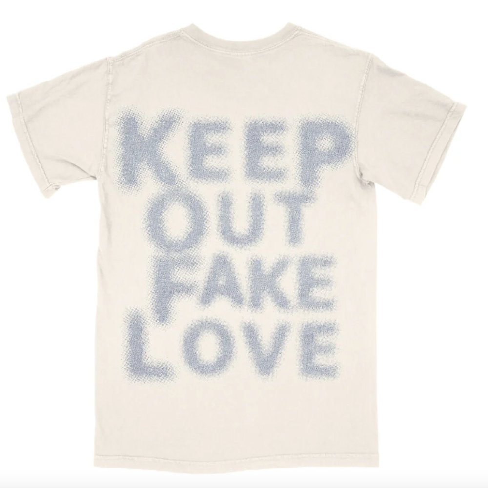 Keep Out Fake Love "Unlucky" Tee (Cream)