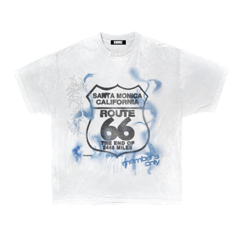 Renowned Route 66 Distressed Tee #RD380