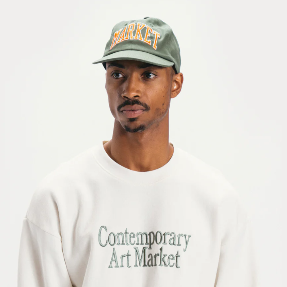 Market Offset Arc 6 Panel Hat (Sage)