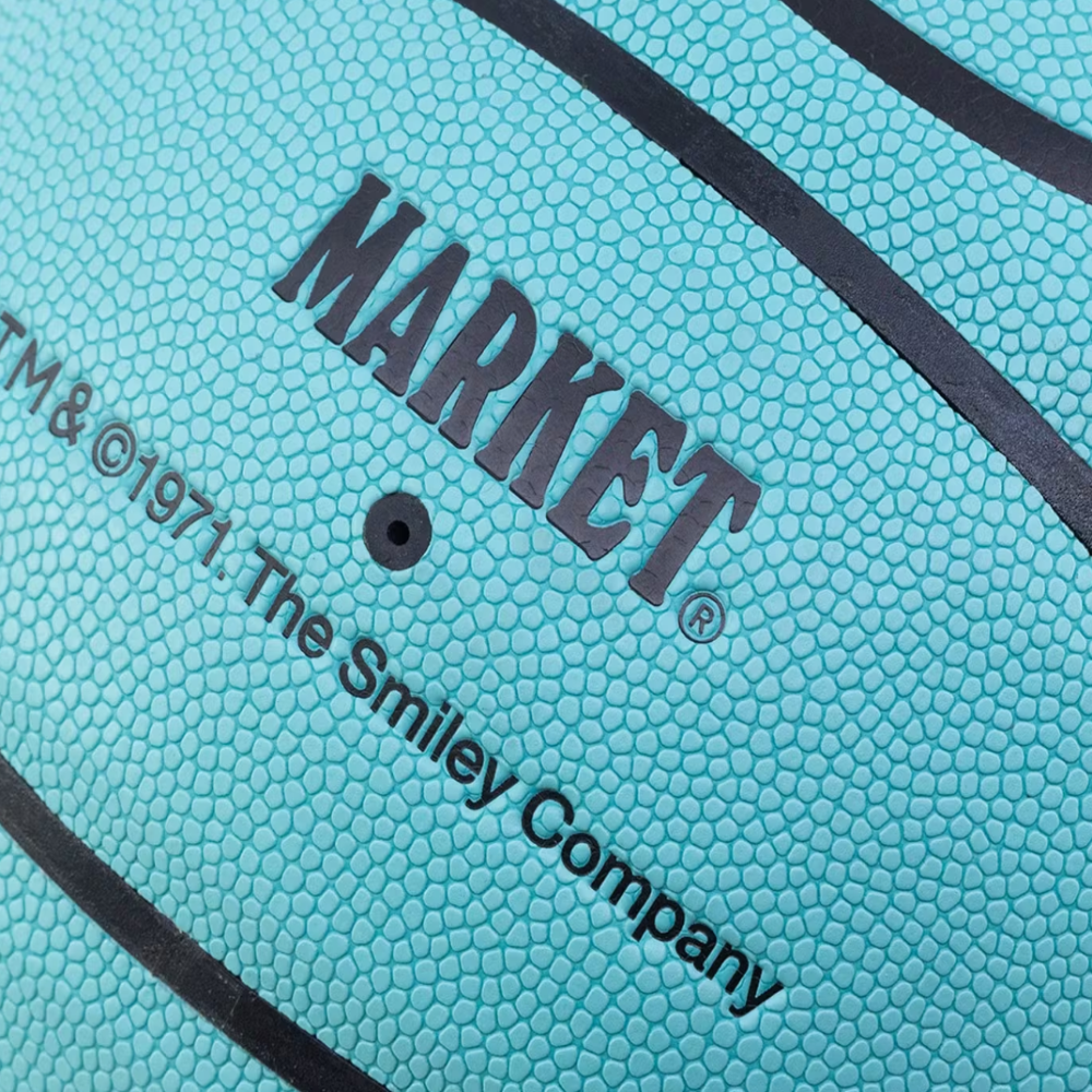 Market Smiley Breakfast Basketball (Teal)