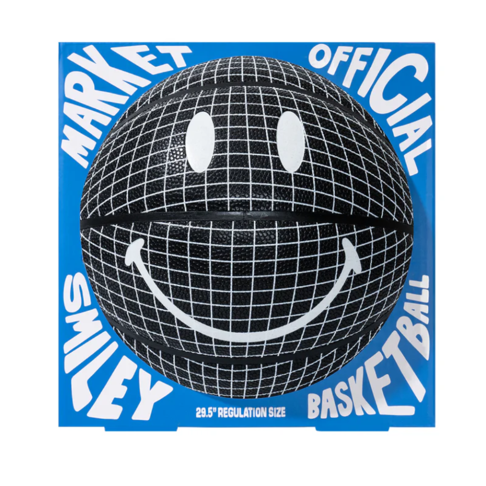 Market Smiley Grid Basketball (Reflective)