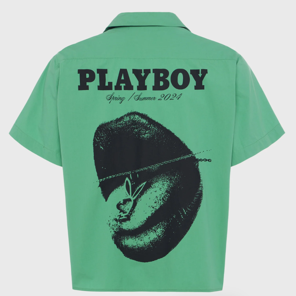 Homme + Femme x Playboy Button Up (Mint Green)