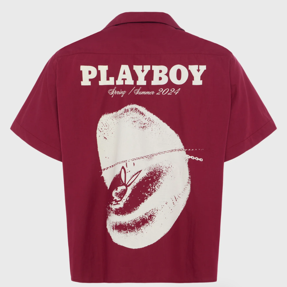 Homme + Femme x Playboy Button Up (Burgundy)