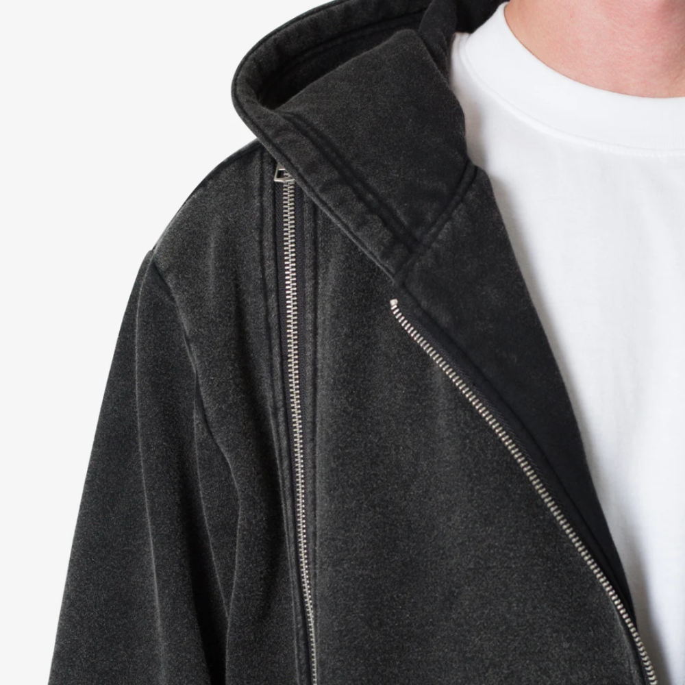 MNML Dual Zipper Hoodie (Washed Black)