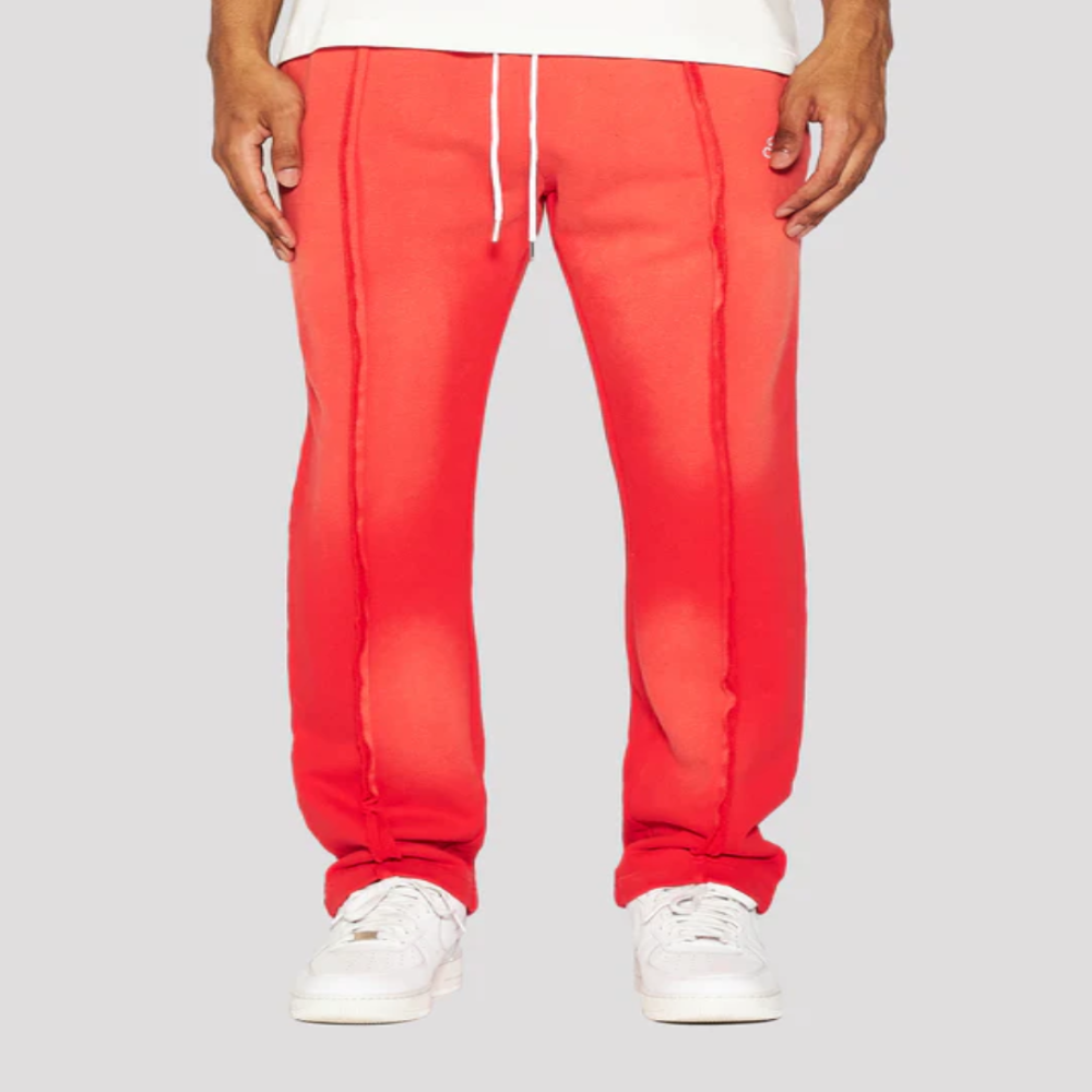 Memory Lane Raw Split Seam Pant (Red)