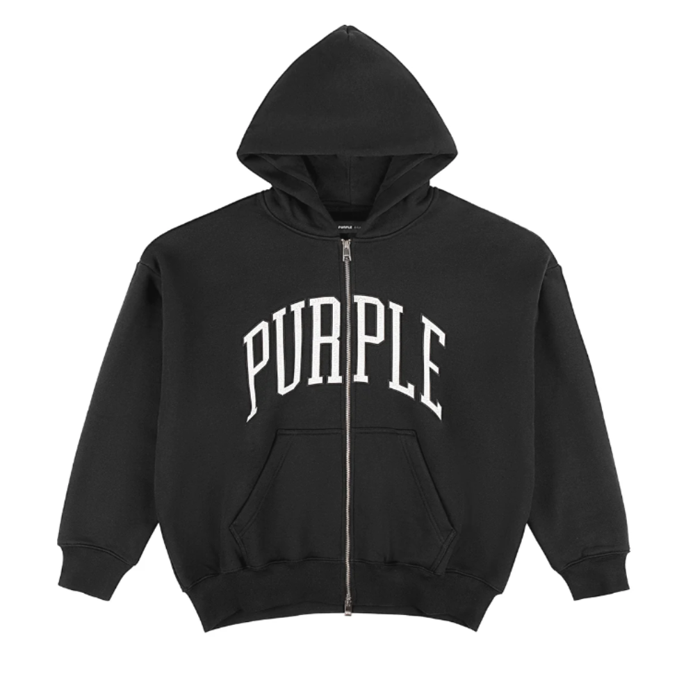 Purple Brand heavyweights zip hoodie (Vintage Black)