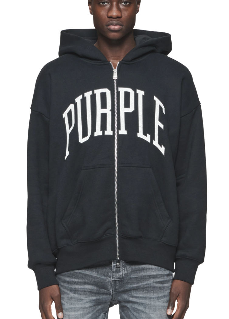 Purple Brand heavyweights zip hoodie (Vintage Black)