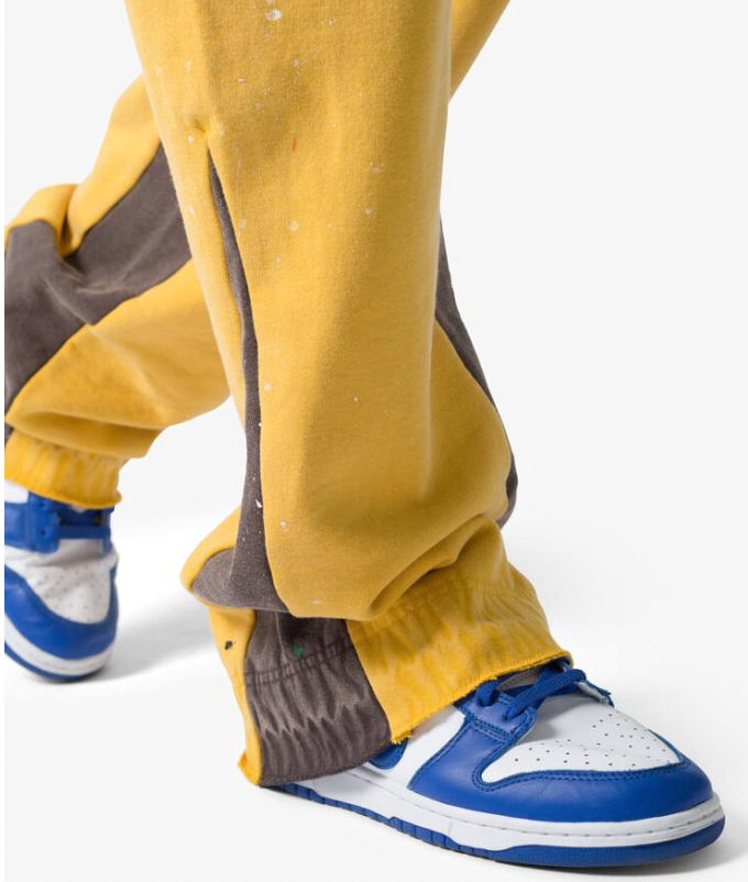 MNML Contrast Bootcut Sweatpants (Yellow)