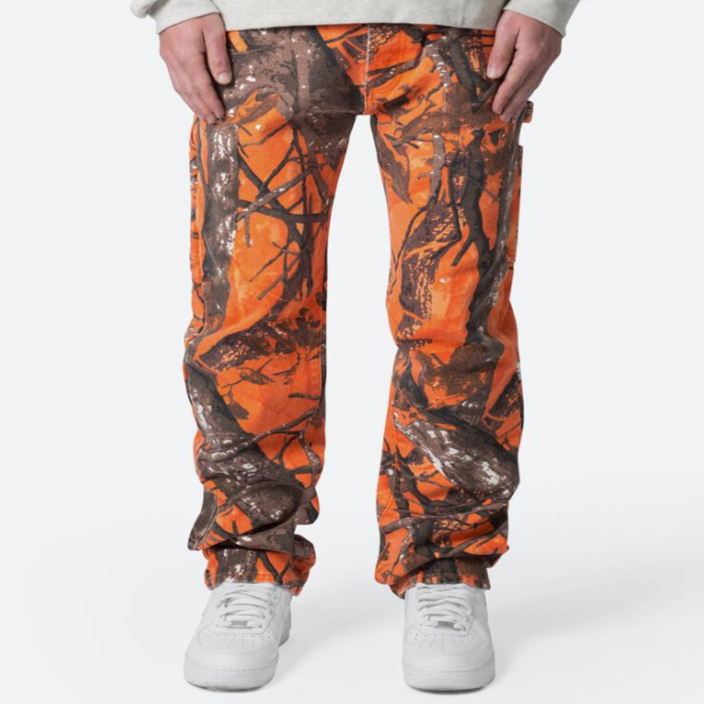 MNML V603 Camo Carpenter Pants (Orange)