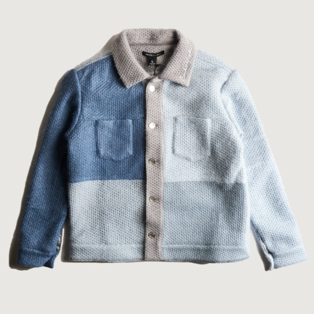 Embellish NYC Leonard Knit Jacket (Blue)