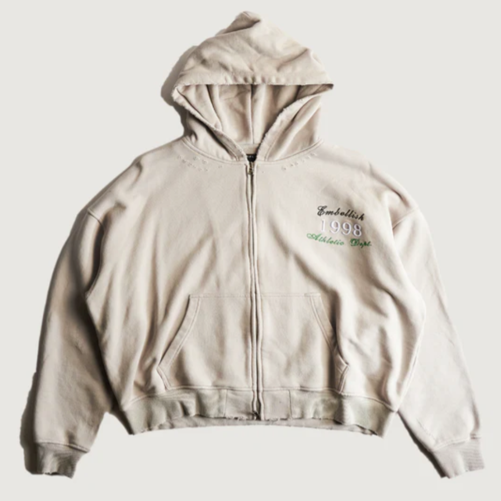 Embellish NYC Athletic Dept. Zip Hoodie (Grey)