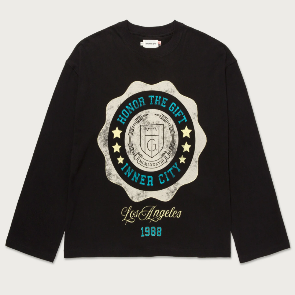 Honor The Gift Seal Logo L/S Tee (Black)