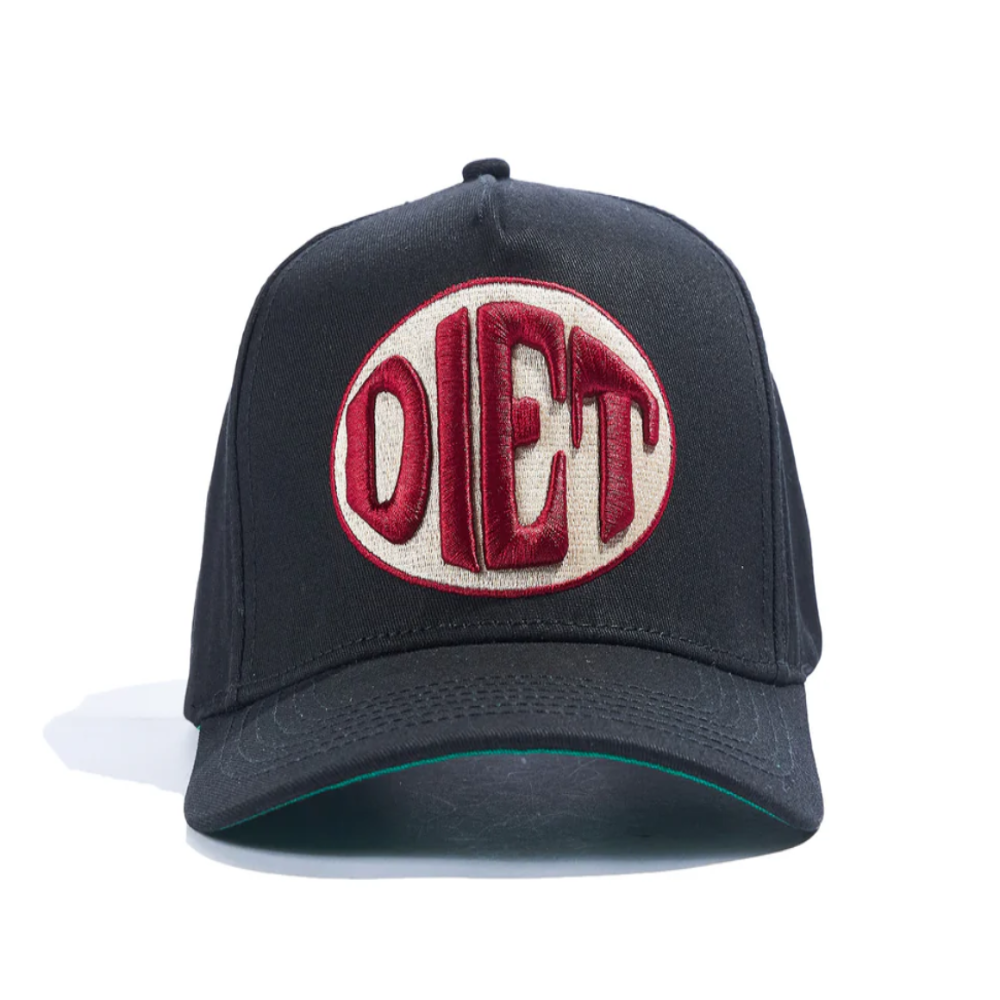 Diet Starts Monday Diet Oval Hat (Black)