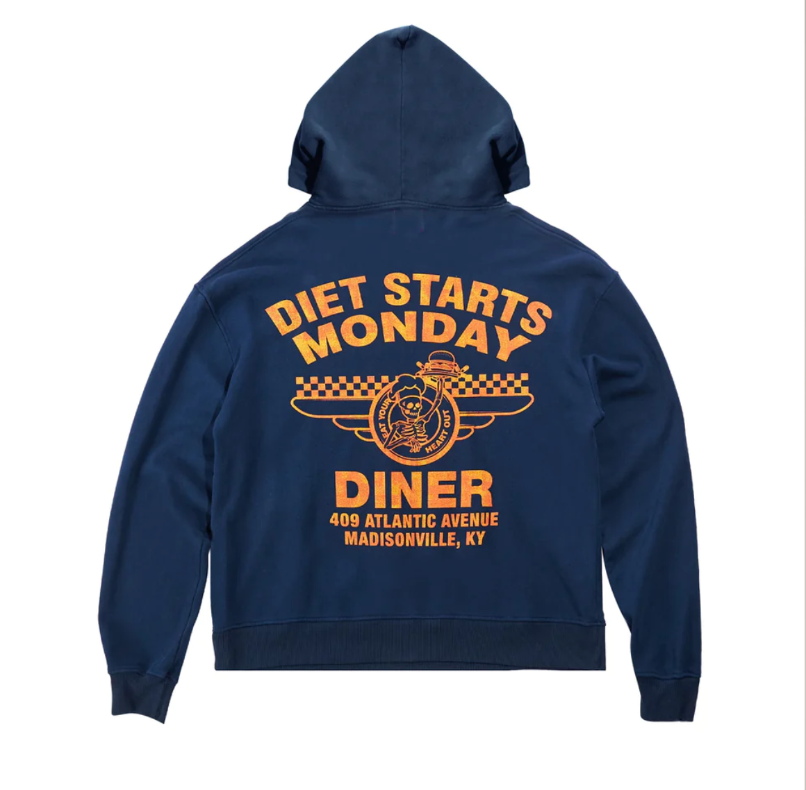 Diet Starts Monday Diner Hoodie (Navy)