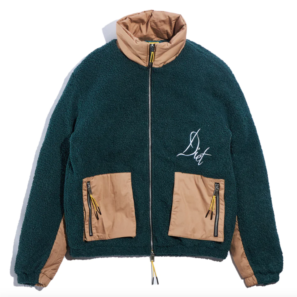 Diet Starts Monday Fleece Zip Jacket (Green)