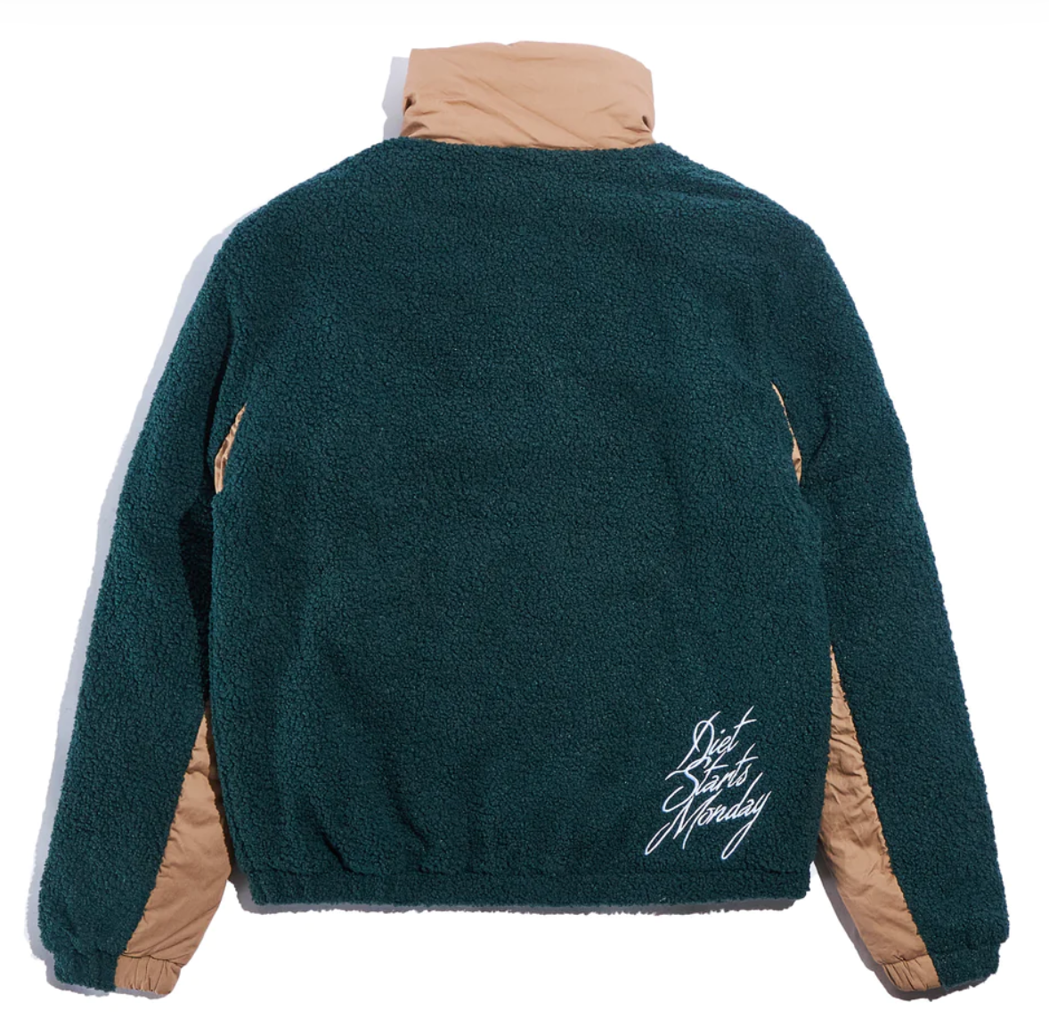 Diet Starts Monday Fleece Zip Jacket (Green)