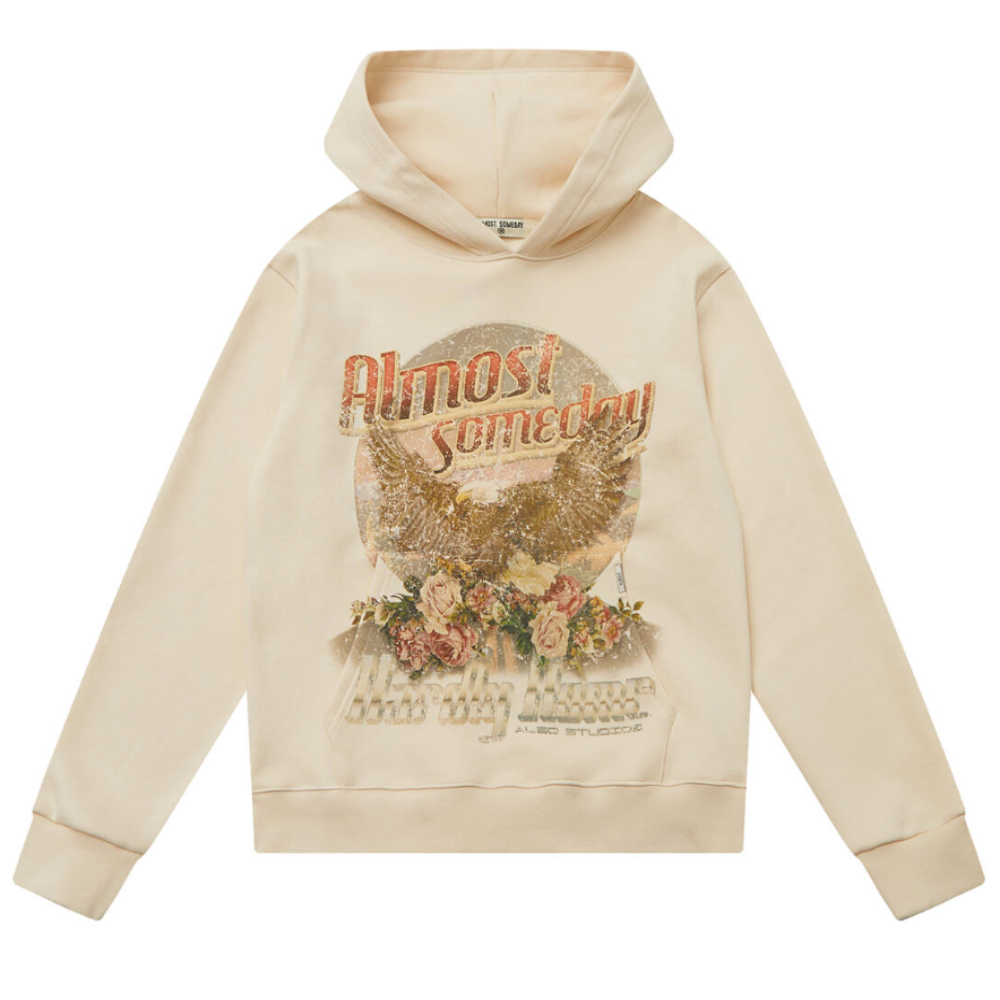 Almost Someday Hardly Home Hoodie (Cream)