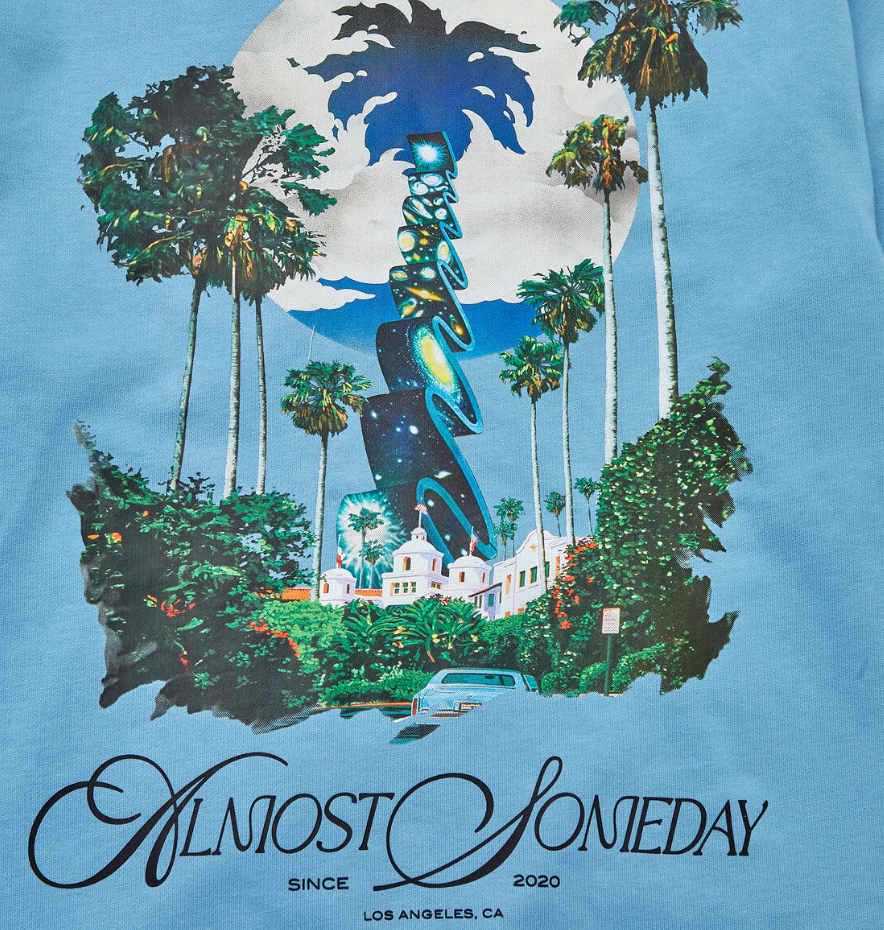 Almost Someday Stairway Hoodie (Baby Blue)