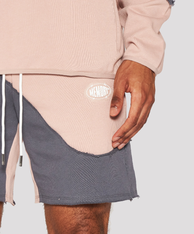 Memory Lane Wave Length Sweatshorts (Dust Pink)