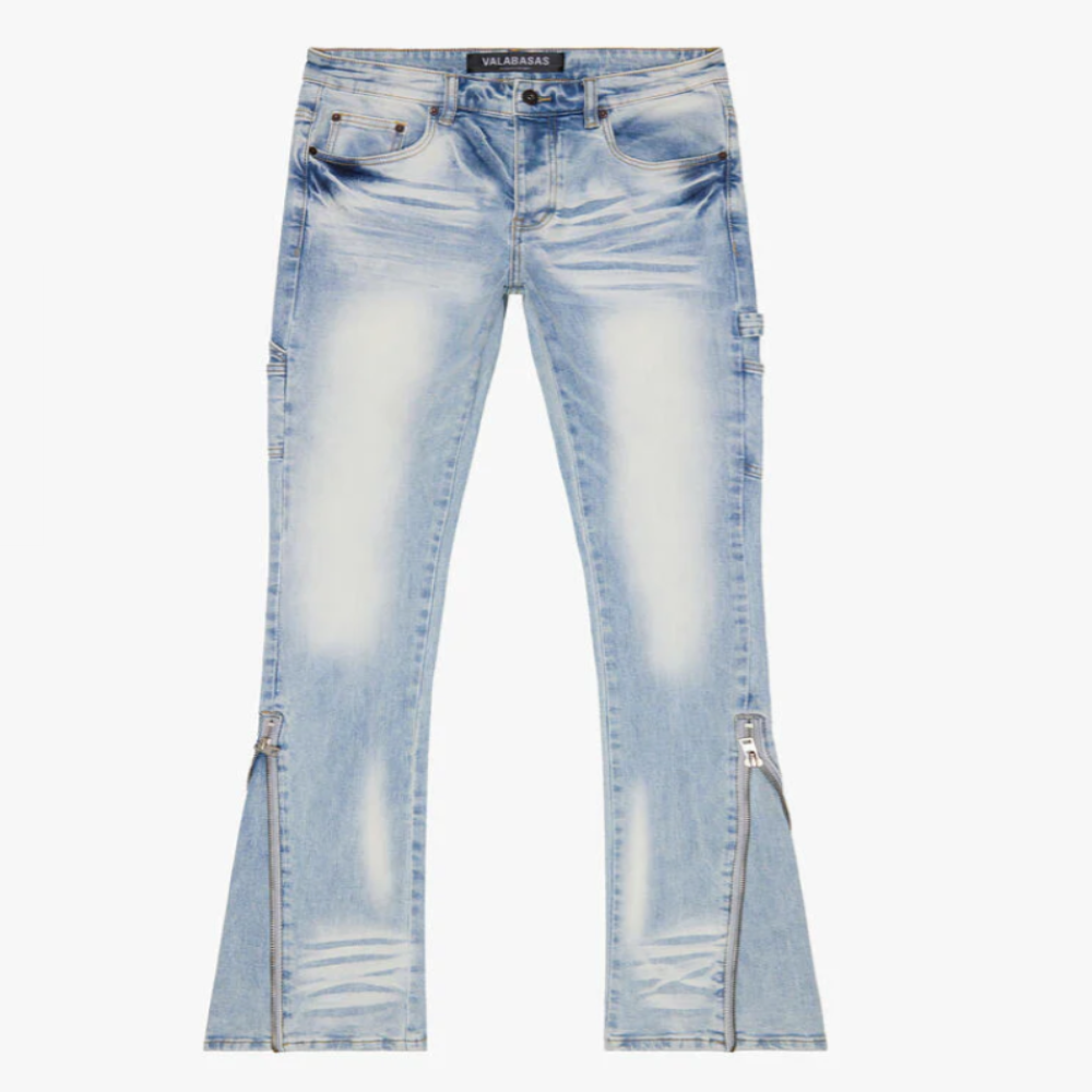 Valabasas "Streamline" Stacked Flare Jean (Lt Blue)