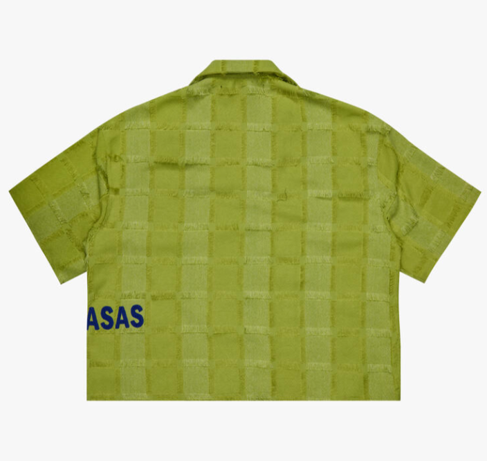 Valabasas "Checkmate" Cropped Button Down (Green)