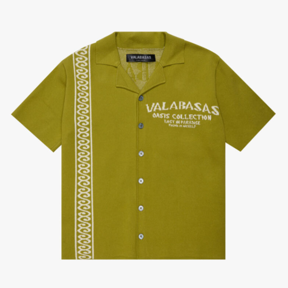 Valabasas "Los Palmas" Woven Button Down (Green)