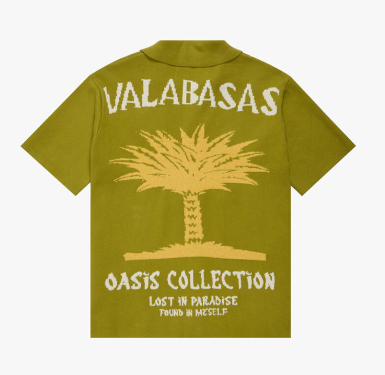 Valabasas "Los Palmas" Woven Button Down (Green)