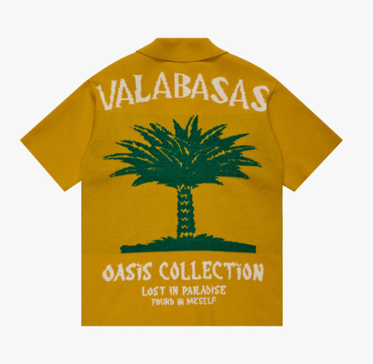 Valabasas "Los Palmas" Woven Button Down (Yellow)