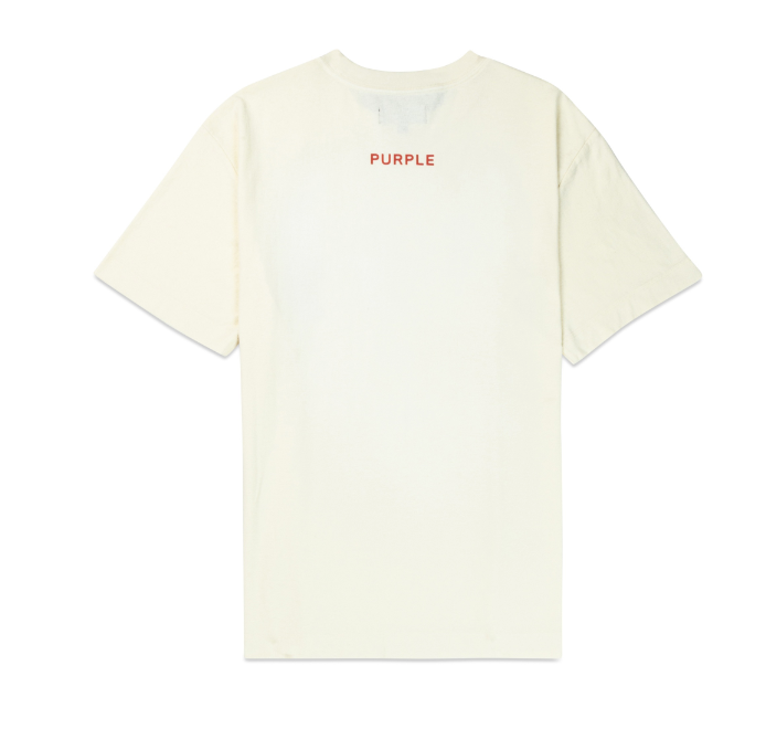 Purple Brand Textured Jersey Ss Tee (Off White)