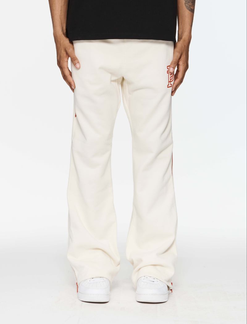 Purple Brand MWT Fleece Flared Pants (Off White)