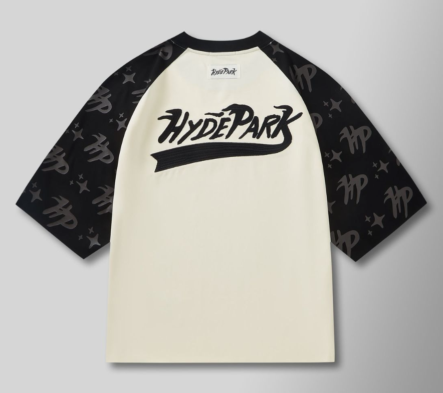 Hyde Park Vintage Ragian Tee (Cream/Black)