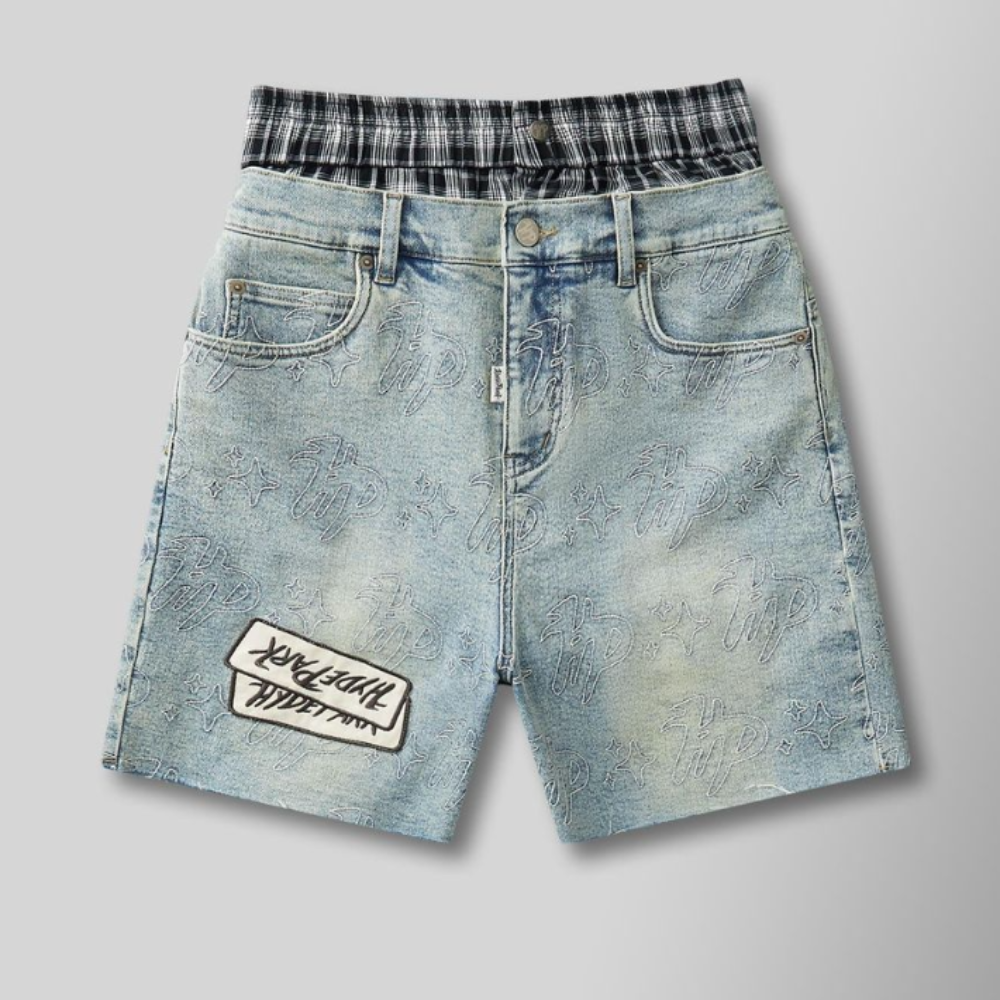 Hyde Park Vintage Denim Cut Off Shorts (Blue)